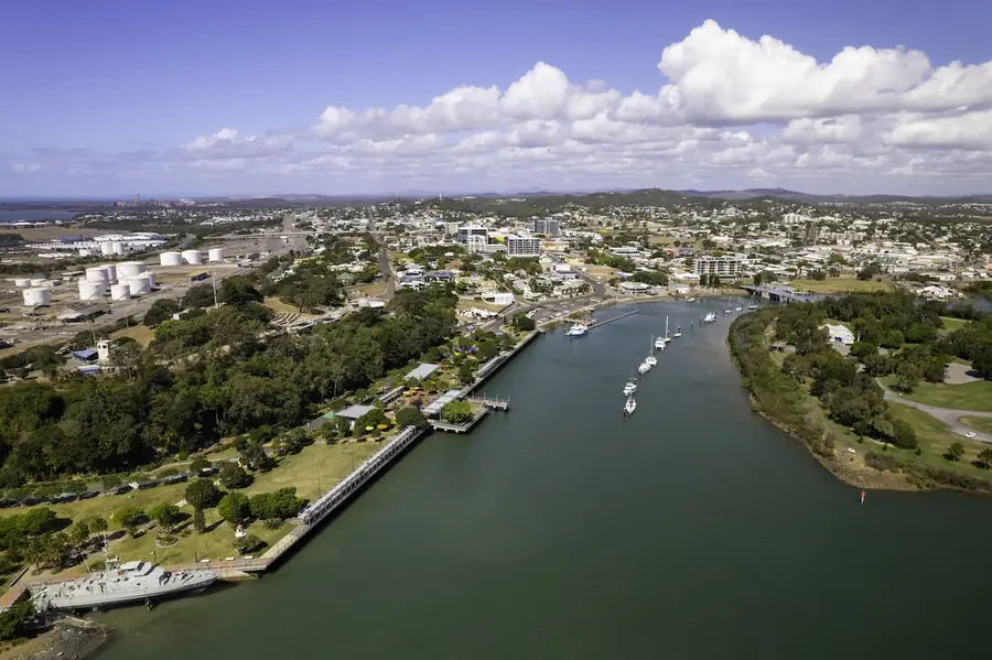Gladstone CBD and the East Shores precinct on the waterfront