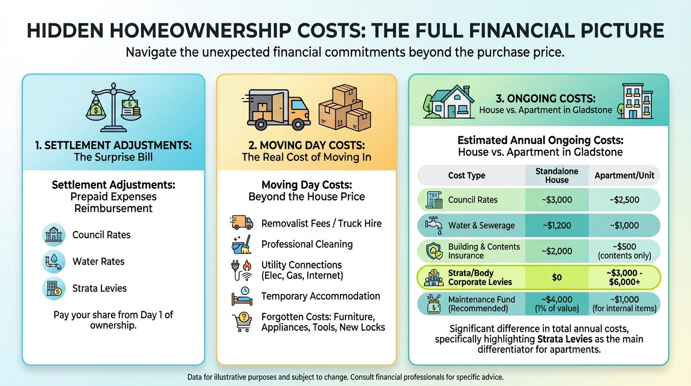 Breakdown of upfront and hidden costs for first home buyers in Australia