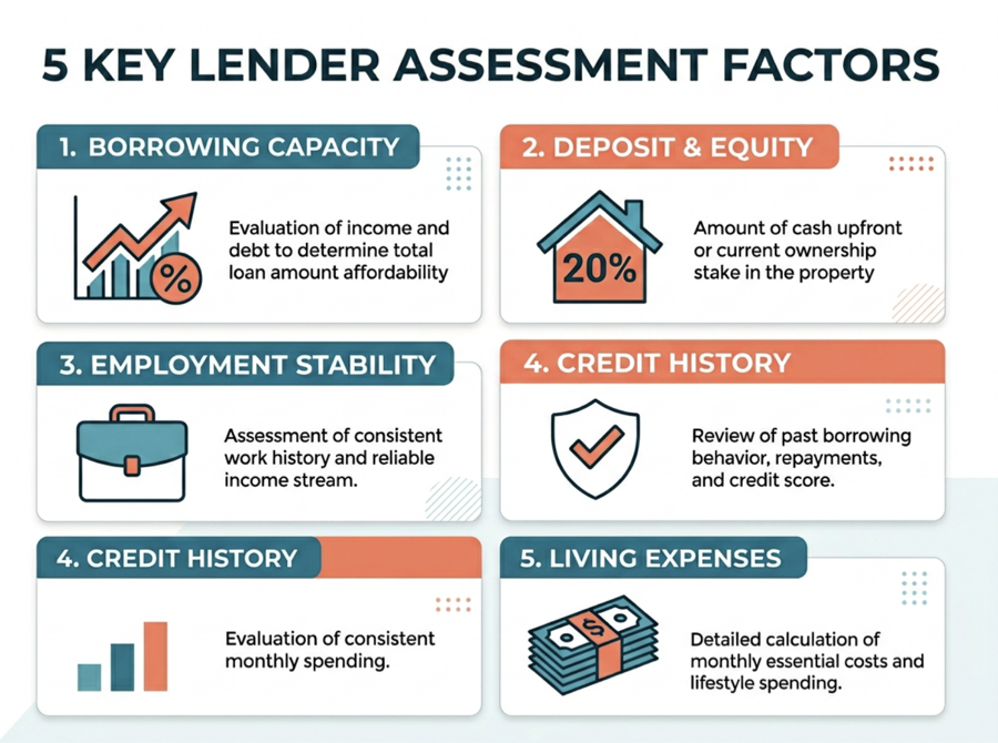 infographic 5 key lender assessment factors