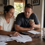 couple crunching the numbers on their property loan