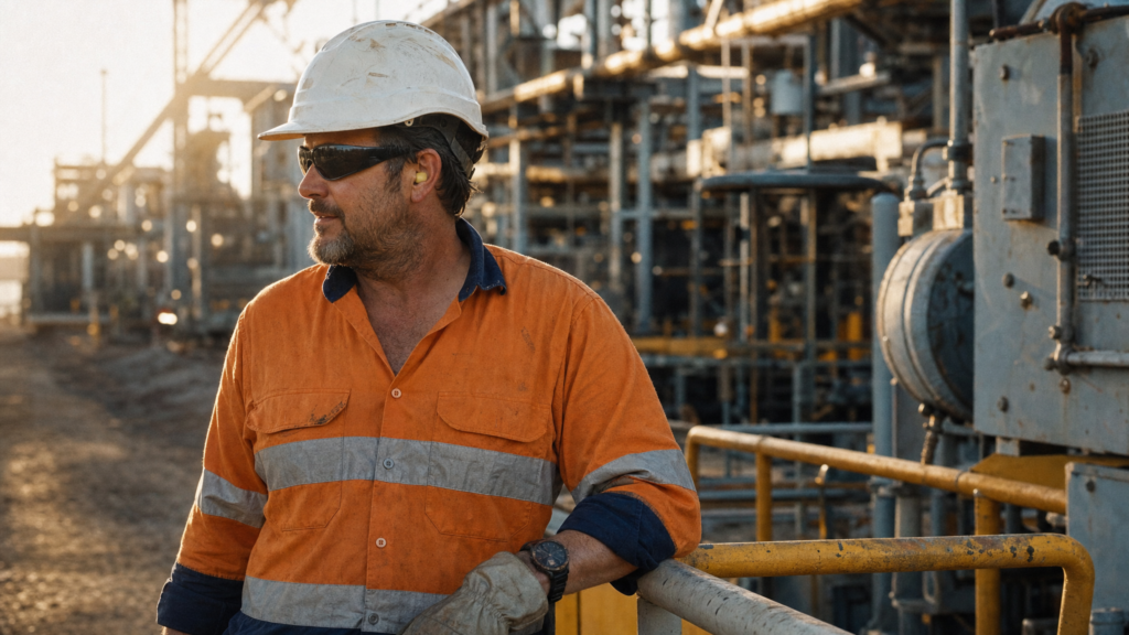 fifo worker on working gear