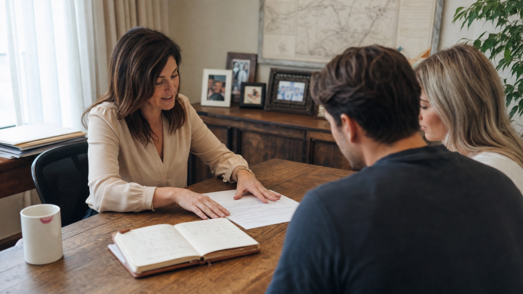 meeting to prepare for a home loan refinance
