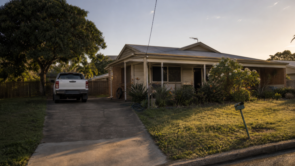 suburban gladstone house driveway